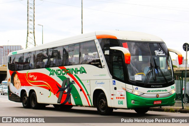 Empresa de Transportes Andorinha 6346 na cidade de São Paulo, São Paulo, Brasil, por Paulo Henrique Pereira Borges. Número da foto: #12842187.