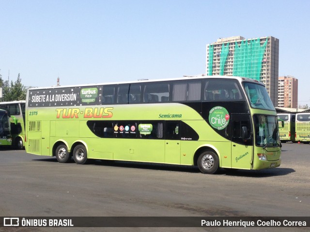 TurBus 2375 na cidade de Santiago, Santiago, Metropolitana de Santiago, Chile, por Paulo Henrique Coelho Correa. Número da foto: #12842068.