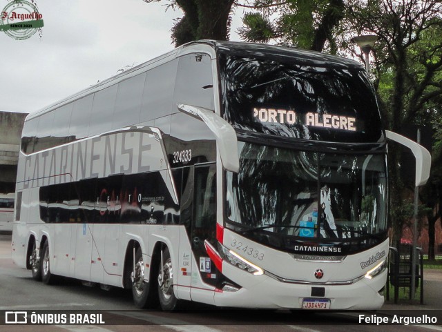Auto Viação Catarinense 324333 na cidade de Curitiba, Paraná, Brasil, por Felipe Arguelho. Número da foto: #12840183.