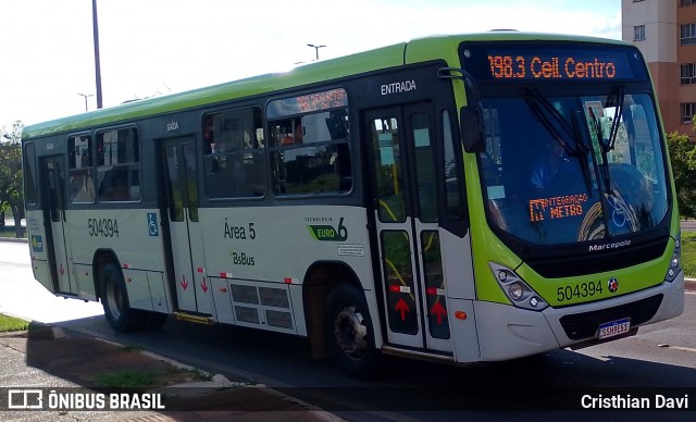 BsBus Mobilidade 504394 na cidade de Samambaia, Distrito Federal, Brasil, por Cristhian Davi. Número da foto: #12840563.