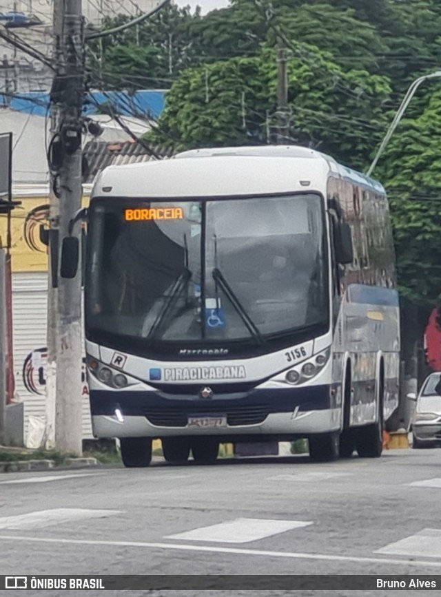 Viação Piracicabana 3156 na cidade de Ferraz de Vasconcelos, São Paulo, Brasil, por Bruno Alves. Número da foto: #12842042.