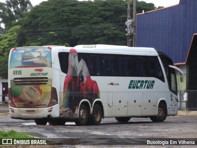 Eucatur - Empresa União Cascavel de Transportes e Turismo 4918 na cidade de Vilhena, Rondônia, Brasil, por Busologia Em Vilhena. Número da foto: #12840112.