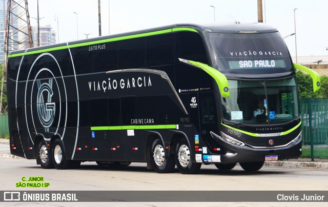 Viação Garcia 98190 na cidade de São Paulo, São Paulo, Brasil, por Clovis Junior. Número da foto: #12843318.
