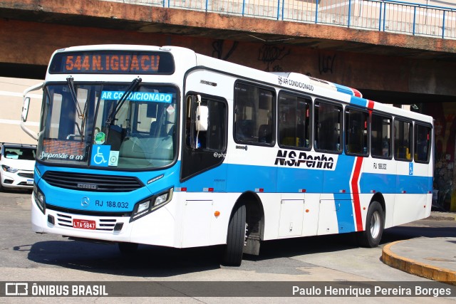 Viação Nossa Senhora da Penha RJ 188.032 na cidade de Nova Iguaçu, Rio de Janeiro, Brasil, por Paulo Henrique Pereira Borges. Número da foto: #12843369.