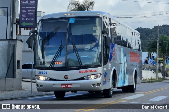 Reunidas Transportes Coletivos 28206 na cidade de Brusque, Santa Catarina, Brasil, por Daniel Cezari. Número da foto: #12843925.