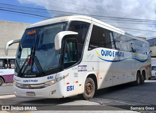 Viação Ouro e Prata 651 na cidade de Belém, Pará, Brasil, por Samara Goes. Número da foto: #12843093.