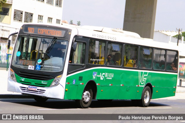 Viação VG B31058 na cidade de Rio de Janeiro, Rio de Janeiro, Brasil, por Paulo Henrique Pereira Borges. Número da foto: #12845368.