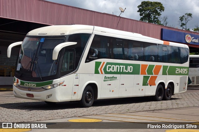 Empresa Gontijo de Transportes 21495 na cidade de João Monlevade, Minas Gerais, Brasil, por Flavio Rodrigues Silva. Número da foto: #12845778.