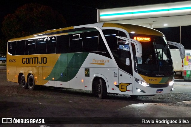 Empresa Gontijo de Transportes 19605 na cidade de João Monlevade, Minas Gerais, Brasil, por Flavio Rodrigues Silva. Número da foto: #12845888.