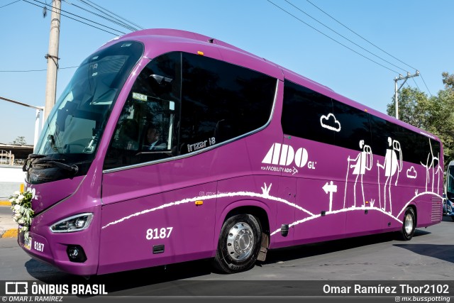 ADO - Autobuses de Oriente 8187 na cidade de Gustavo A. Madero, Ciudad de México, México, por Omar Ramírez Thor2102. Número da foto: #12845401.