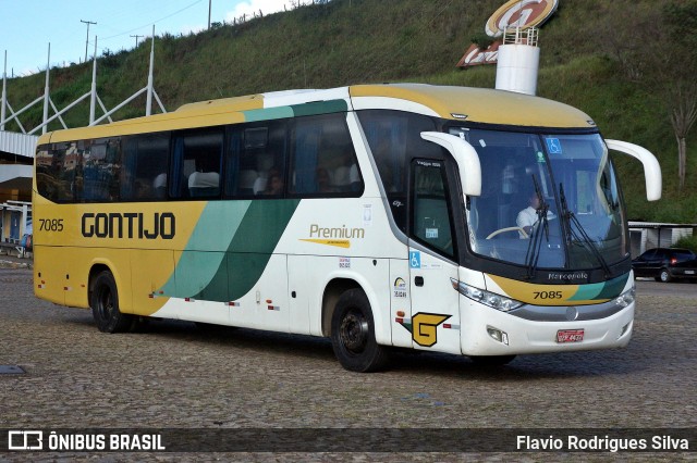 Empresa Gontijo de Transportes 7085 na cidade de João Monlevade, Minas Gerais, Brasil, por Flavio Rodrigues Silva. Número da foto: #12845870.