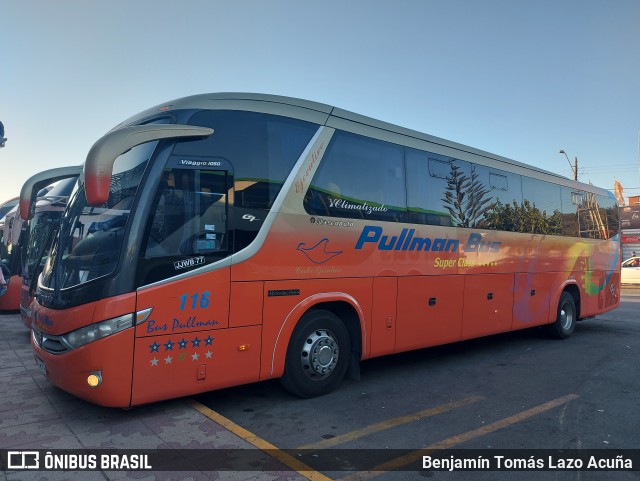 Pullman Bus 116 na cidade de El Tabo, San Antonio, Valparaíso, Chile, por Benjamín Tomás Lazo Acuña. Número da foto: #12847871.