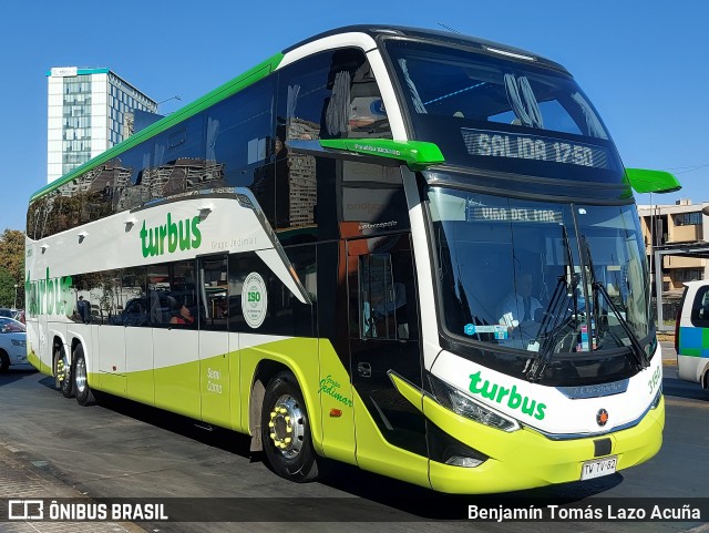 TurBus 3150 na cidade de Estación Central, Santiago, Metropolitana de Santiago, Chile, por Benjamín Tomás Lazo Acuña. Número da foto: #12847886.