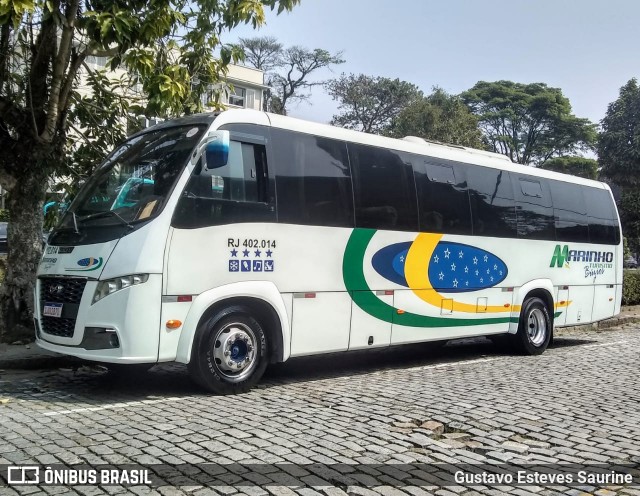 Marinho Transporte e Turismo RJ 402.014 na cidade de Petrópolis, Rio de Janeiro, Brasil, por Gustavo Esteves Saurine. Número da foto: #12846670.