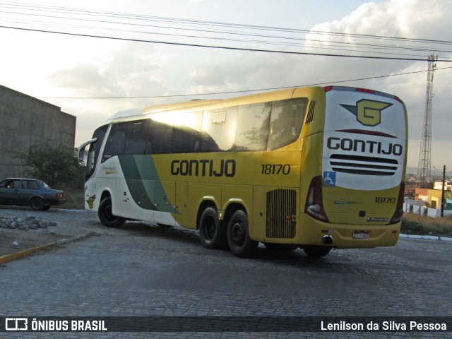 Empresa Gontijo de Transportes 18170 na cidade de Caruaru, Pernambuco, Brasil, por Lenilson da Silva Pessoa. Número da foto: #12847774.