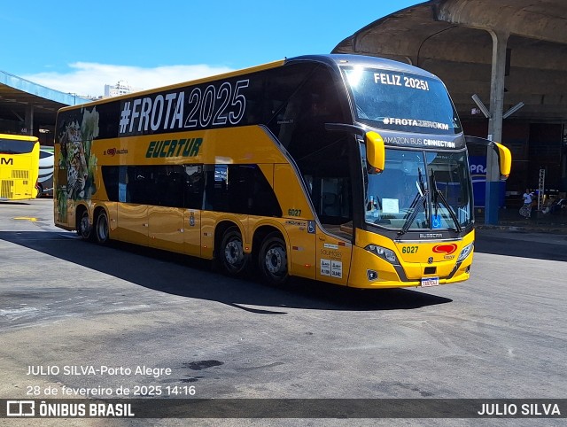 Eucatur - Empresa União Cascavel de Transportes e Turismo 6027 na cidade de Porto Alegre, Rio Grande do Sul, Brasil, por JULIO SILVA. Número da foto: #12846863.