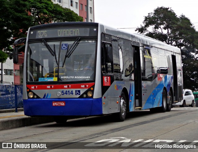 Next Mobilidade - ABC Sistema de Transporte 5414 na cidade de São Paulo, São Paulo, Brasil, por Hipólito Rodrigues. Número da foto: #12846876.