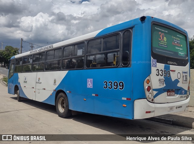 VB Transportes e Turismo 3399 na cidade de Campinas, São Paulo, Brasil, por Henrique Alves de Paula Silva. Número da foto: #12847492.
