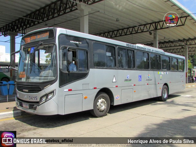 VB Transportes e Turismo 3415 na cidade de Campinas, São Paulo, Brasil, por Henrique Alves de Paula Silva. Número da foto: #12847559.