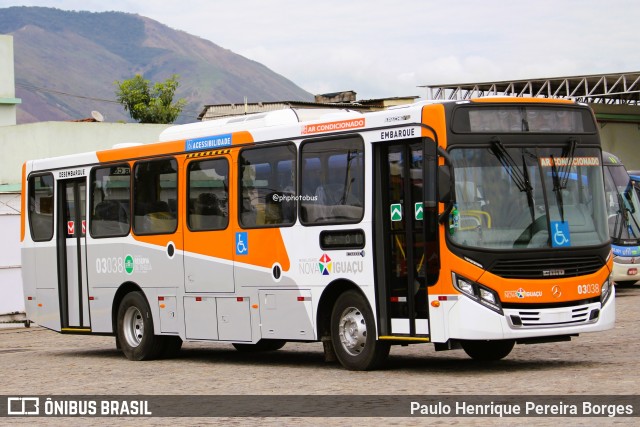 Linave Transportes A03038 na cidade de Nova Iguaçu, Rio de Janeiro, Brasil, por Paulo Henrique Pereira Borges. Número da foto: #12787932.