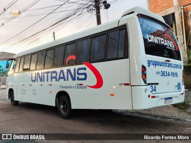 Unitrans Transporte e Locação 34 na cidade de Curitiba, Paraná, Brasil, por Ricardo Fontes Moro. Número da foto: #12788149.