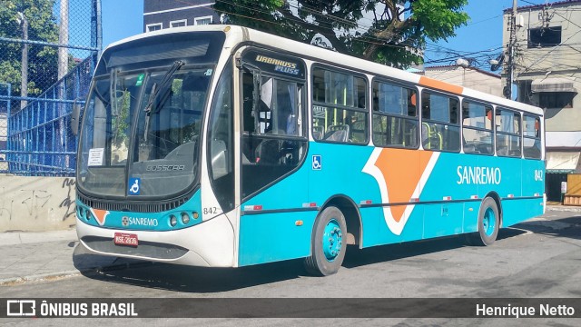 Viação Sanremo 842 na cidade de Vila Velha, Espírito Santo, Brasil, por Henrique Netto. Número da foto: #12786048.