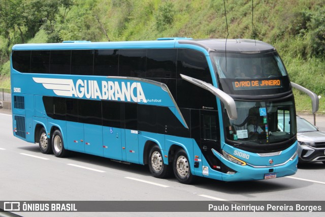 Viação Águia Branca 51080 na cidade de Piraí, Rio de Janeiro, Brasil, por Paulo Henrique Pereira Borges. Número da foto: #12787908.
