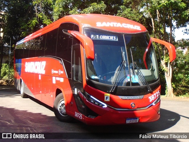 Viação Santa Cruz 38725 na cidade de Três Corações, Minas Gerais, Brasil, por Fábio Mateus Tibúrcio. Número da foto: #12786585.