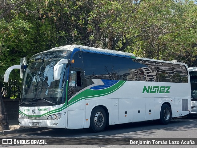 Buses Nuñez B-119 na cidade de Santiago, Santiago, Metropolitana de Santiago, Chile, por Benjamín Tomás Lazo Acuña. Número da foto: #12786944.