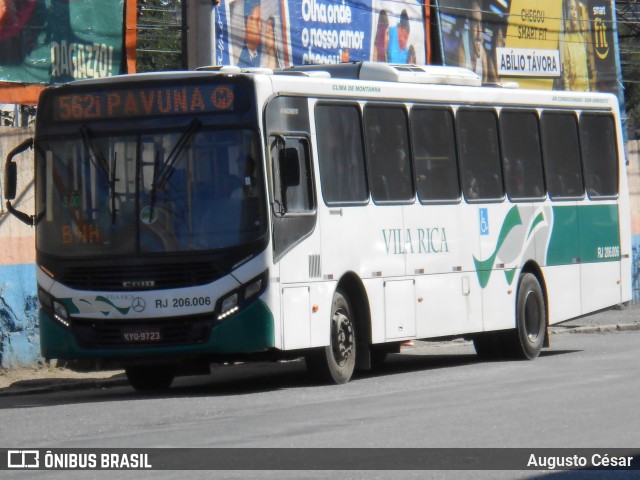 Viação Vila Rica RJ 206.006 na cidade de Nova Iguaçu, Rio de Janeiro, Brasil, por Augusto César. Número da foto: #12786811.