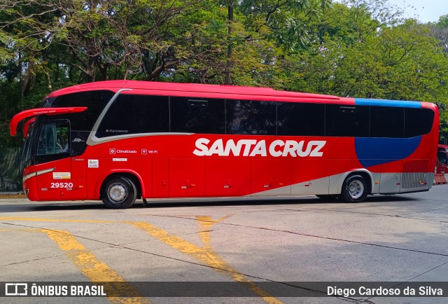 Viação Santa Cruz 29520 na cidade de São Paulo, São Paulo, Brasil, por Diego Cardoso da Silva. Número da foto: #12786262.