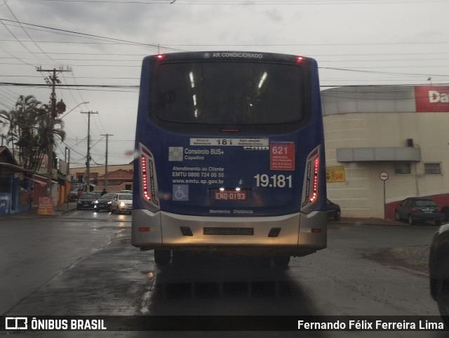 Transportes Capellini 19.181 na cidade de Santa Bárbara d`Oeste, São Paulo, Brasil, por Fernando Félix Ferreira Lima. Número da foto: #12786140.