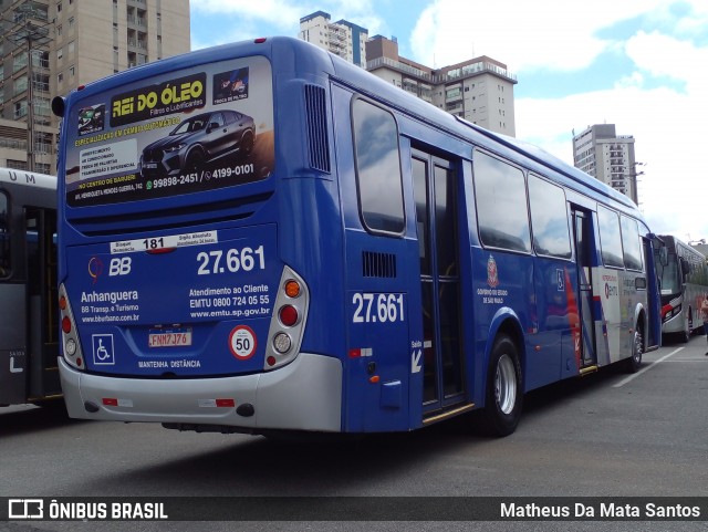 BBTT - Benfica Barueri Transporte e Turismo 27.661 na cidade de Barueri, São Paulo, Brasil, por Matheus Da Mata Santos. Número da foto: #12788208.