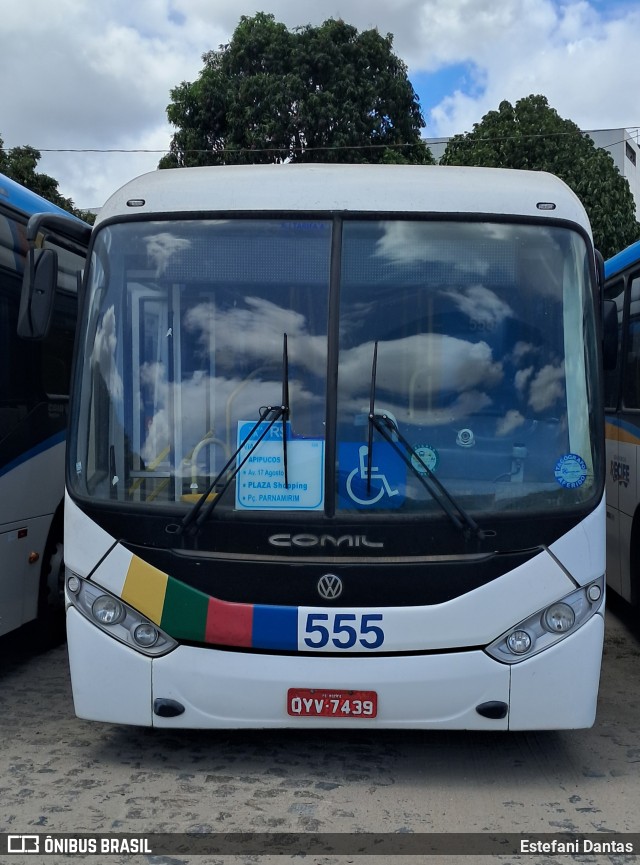 Transcol - Transportes Coletivos Ltda. 555 na cidade de Recife, Pernambuco, Brasil, por Estefani Dantas. Número da foto: #12786068.