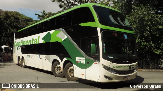 Viação Continental de Transportes 1003 na cidade de São Paulo, São Paulo, Brasil, por Cleverson Giraldi. Número da foto: #12788778.