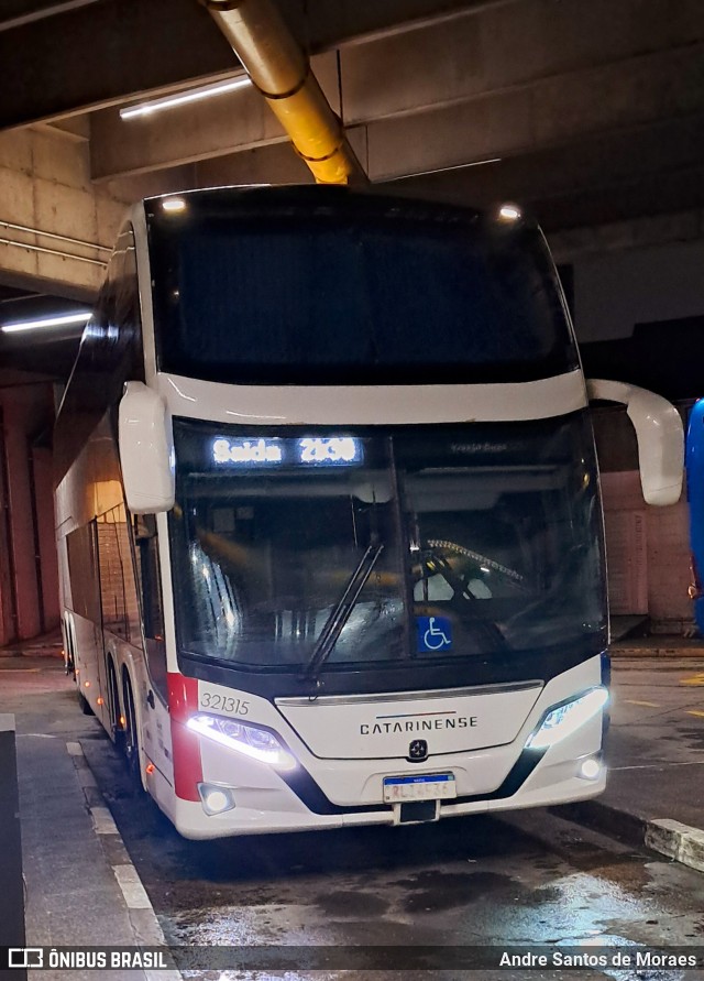 Auto Viação Catarinense 321315 na cidade de São Paulo, São Paulo, Brasil, por Andre Santos de Moraes. Número da foto: #12789037.