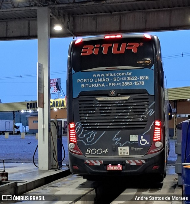 Bitur Transporte Coletivo e Turismo 8004 na cidade de Quatro Barras, Paraná, Brasil, por Andre Santos de Moraes. Número da foto: #12791503.