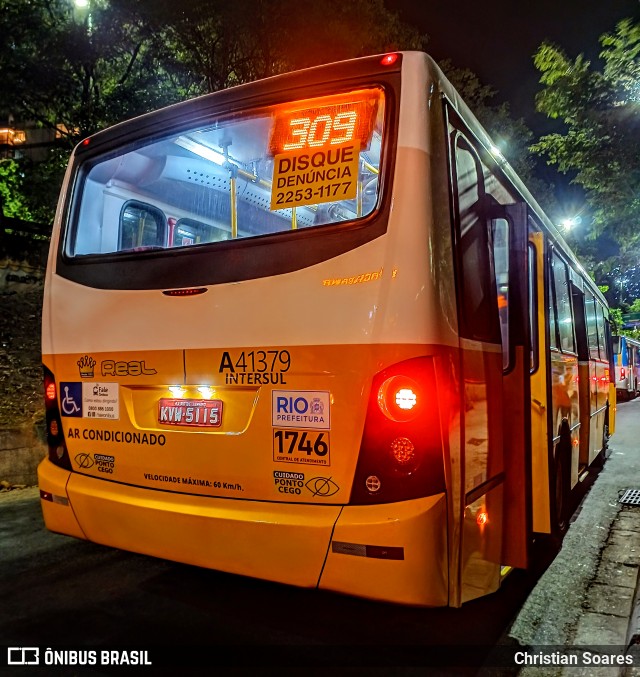 Real Auto Ônibus A41379 na cidade de Rio de Janeiro, Rio de Janeiro, Brasil, por Christian Soares. Número da foto: #12792780.