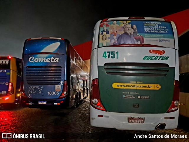 Eucatur - Empresa União Cascavel de Transportes e Turismo 4751 na cidade de Pariquera-Açu, São Paulo, Brasil, por Andre Santos de Moraes. Número da foto: #12791365.