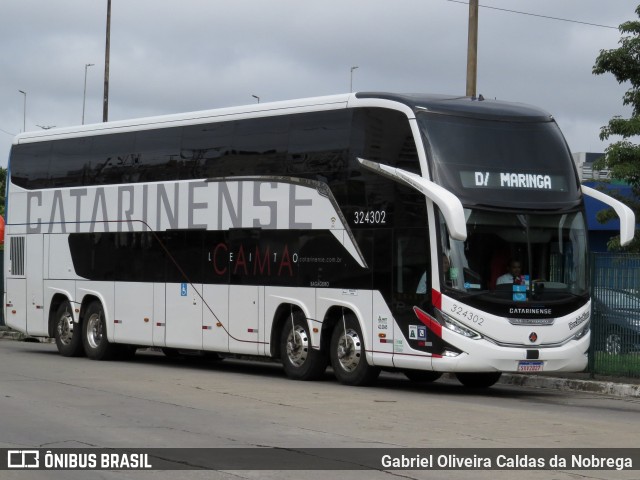 Auto Viação Catarinense 324302 na cidade de São Paulo, São Paulo, Brasil, por Gabriel Oliveira Caldas da Nobrega. Número da foto: #12790780.