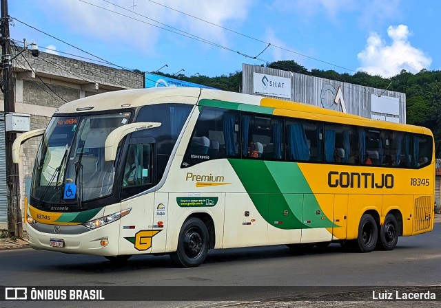 Empresa Gontijo de Transportes 18345 na cidade de Ilhéus, Bahia, Brasil, por Luiz Lacerda. Número da foto: #12791085.