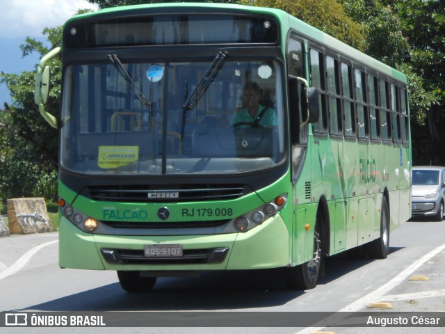 Viação Falcão RJ 179.008 na cidade de Resende, Rio de Janeiro, Brasil, por Augusto César. Número da foto: #12795171.