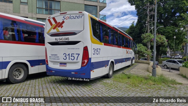 Solazer Transportes e Turismo 3157 na cidade de Petrópolis, Rio de Janeiro, Brasil, por Zé Ricardo Reis. Número da foto: #12793885.