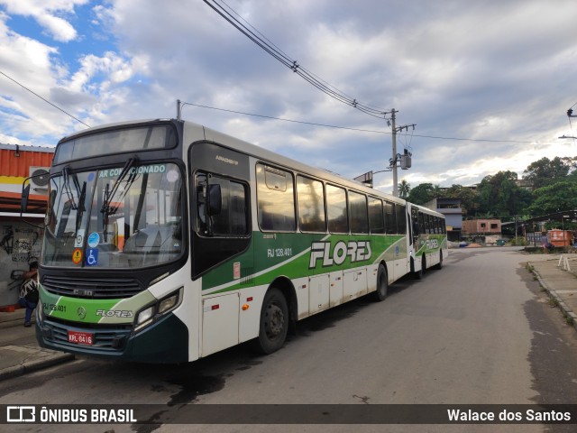 Transportes Flores RJ 128.401 na cidade de Belford Roxo, Rio de Janeiro, Brasil, por Walace dos Santos. Número da foto: #12793860.