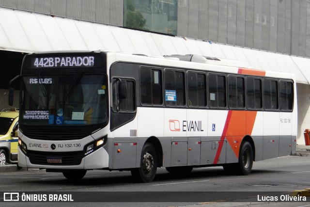 Evanil Transportes e Turismo RJ 132.136 na cidade de Rio de Janeiro, Rio de Janeiro, Brasil, por Lucas Oliveira. Número da foto: #12793871.