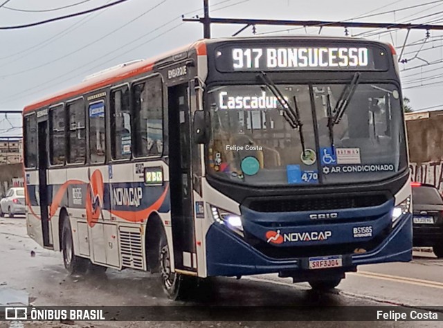 Viação Novacap B51585 na cidade de Rio de Janeiro, Rio de Janeiro, Brasil, por Felipe Costa. Número da foto: #12793397.