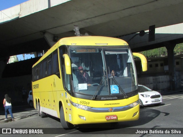 Viação Itapemirim 60069 na cidade de Belo Horizonte, Minas Gerais, Brasil, por Joase Batista da Silva. Número da foto: #12794757.