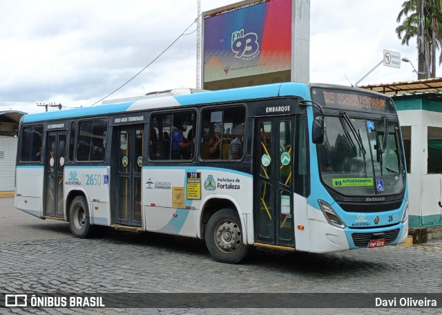 Maraponga Transportes 26501 na cidade de Fortaleza, Ceará, Brasil, por Davi Oliveira. Número da foto: #12794505.