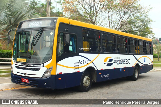 Viação Progresso 18176 na cidade de Três Rios, Rio de Janeiro, Brasil, por Paulo Henrique Pereira Borges. Número da foto: #12798098.