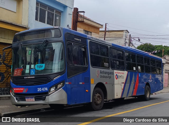 Auto Viação Urubupungá 20.474 na cidade de São Paulo, São Paulo, Brasil, por Diego Cardoso da Silva. Número da foto: #12796060.
